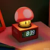 Paladone Super Mario Super Mushroom Icon Alarm Clock - Digital LCD, USB Powered, Official Nintendo Sound Effects, Rot/Weiß