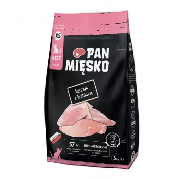 Pan Mięsko Trockenfutter für Katzen Huhn mit Kaninchen Kitten XS 5 kg