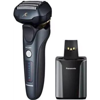 Panasonic ES-LV97-K803 5-Klingen Arc-Folien Elektrorasierer mit automatischer Reinigungs- & Ladestation, Nass & Trocken, Schwarz