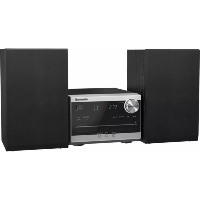 Panasonic SC-PM272EG-S Micro Hi-Fi System mit CD, Bluetooth, DAB/DAB+ Radio, USB und AUX - Silber (20 W RMS)