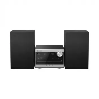 Panasonic SC-PM272EG-S Micro Hi-Fi System mit CD, Bluetooth, DAB/DAB+ Radio, USB und AUX - Silber (20 W RMS)
