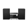 Panasonic SC-PM272EG-S Micro Hi-Fi System mit CD, Bluetooth, DAB/DAB+ Radio, USB und AUX - Silber (20 W RMS)