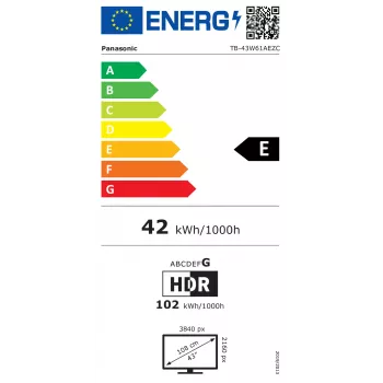 PANASONIC TB-43W61AEZC 43 Zoll LED TV UHD 4K HDR Multituner TiVo Smart TV