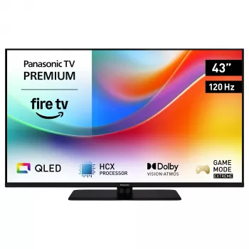 Panasonic TV-43W85B 43 Zoll 4K QLED Smart TV mit Fire TV, 120Hz, HDR10+, Dolby Atmos, Dolby Vision, Alexa integriert