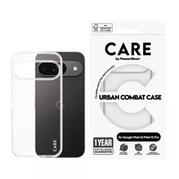 PanzerGlass CARE by Flagship Case Transparent Urban Combat mit klarem Rahmen für Google Pixel 8 Pro