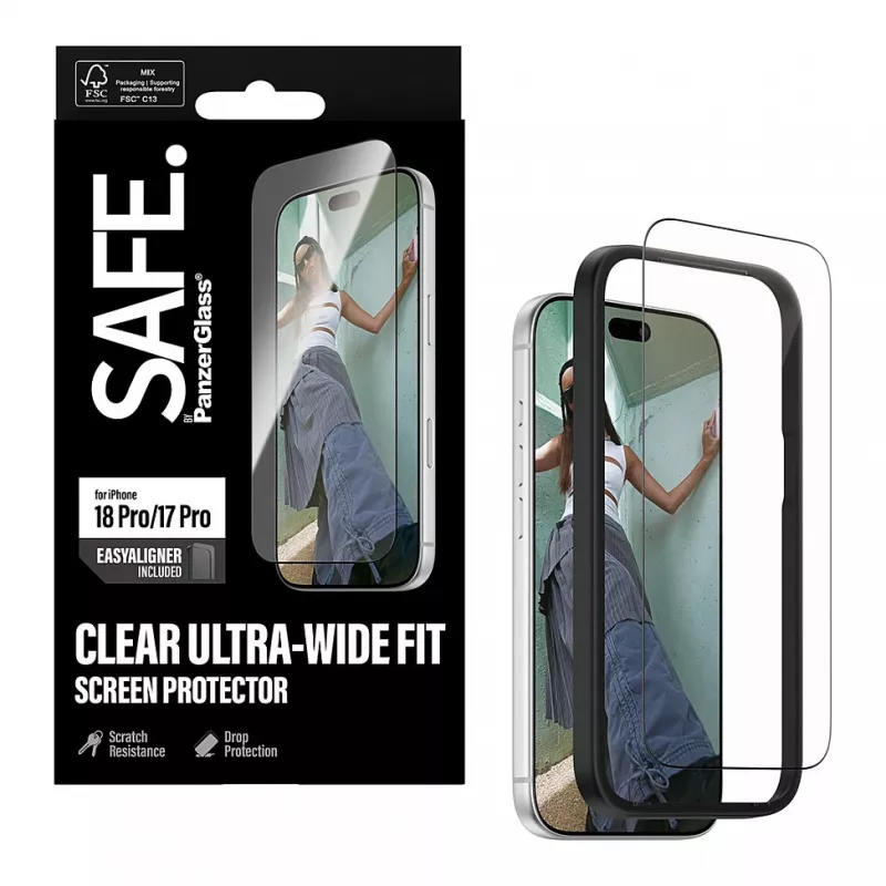 PanzerGlass SAFE. Displayschutzfolie für iPhone 18 Pro / 17 Pro