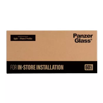 PanzerGlass Displayschutzfolie für Apple iPhone 17 Pro Max, Ultra-Wide Fit, kompatibel mit FastFit Installationsmaschine, gehärtetes Glas, kratz- und stoßfest, transparent, 1 Packung