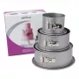 Patisse PAT-03525 Springform-Kuchenform-Set, 3 Stück (18/22/26 cm), Antihaft-Kohlenstoffstahl, Schwarz