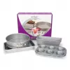 Patisse PAT-03673 Antihaft-Kuchenform-Set, rund, 4-teilig (18-24 cm), Kohlenstoffstahl, Schwarz