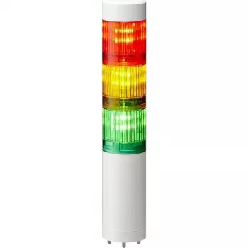 PATLITE LR4-302WJNW-RYG Signalleuchte LED 3-stufig Rot/Gelb/Grün 24V DC vorverdrahtet Kabel Weiß
