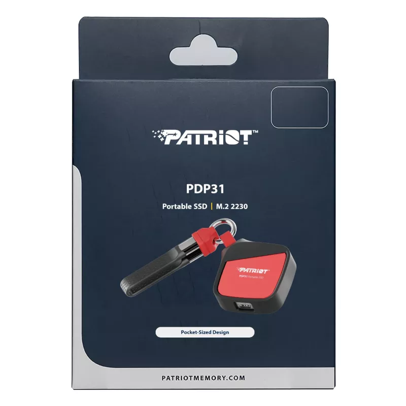 Patriot PDP31 1TB Type-C Portable SSD - Rot / Schwarz