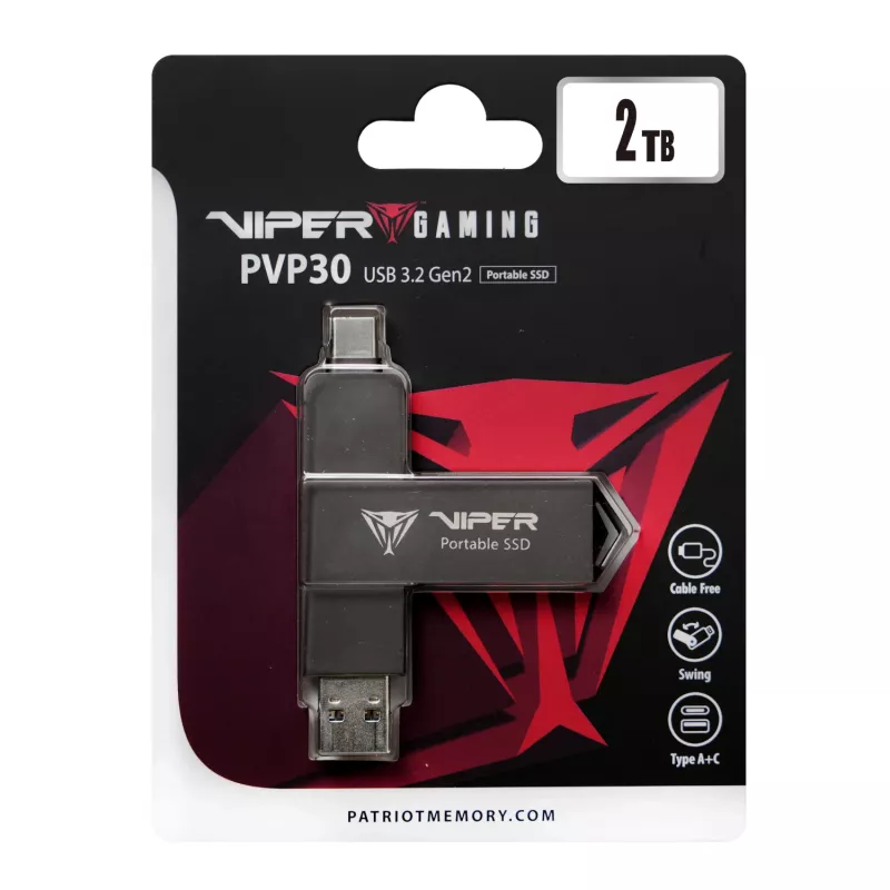 Patriot PVP30 2TB Duo Kompakte Externe Tragbare SSD