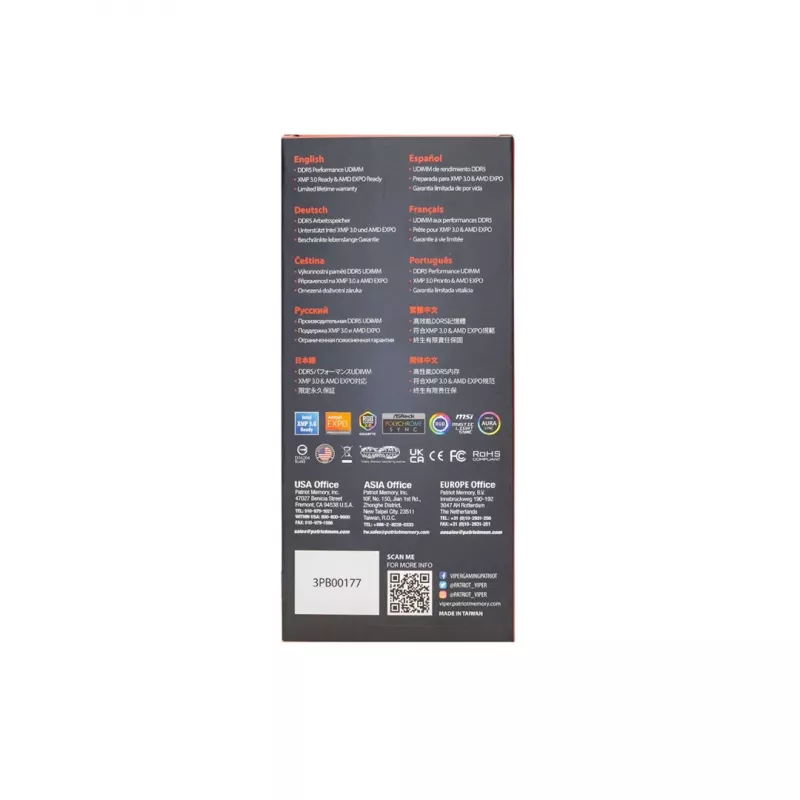Patriot Viper Venom AMD DDR5 8GB 6000MHz CL36 EXPO Arbeitsspeicher-Modul