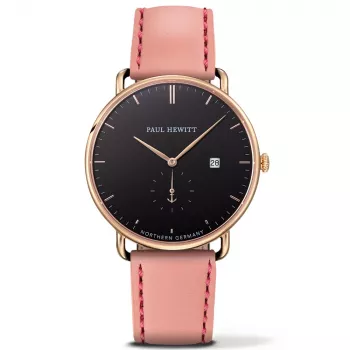 PAUL HEWITT Grand Atlantic Herrenuhr PHTGAGB24M 42mm Schwarz Edelstahl Mesh