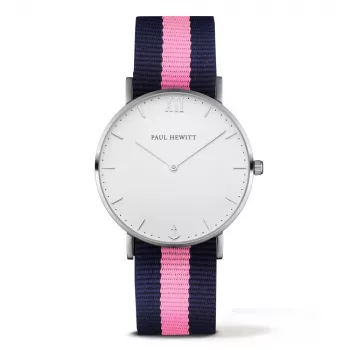 PAUL HEWITT Sailor Line Unisex-Quarzuhr 39mm Roségold-Edelstahlgehäuse Weißes Zifferblatt Nude-Lederarmband PHSASSTWNLP20