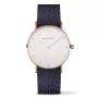 Paul Hewitt Sailor Line Unisex Quarz Uhr 39mm Roségold Edelstahlgehäuse Weißes Zifferblatt Graues Lederarmband PH-SA-RSTW17S
