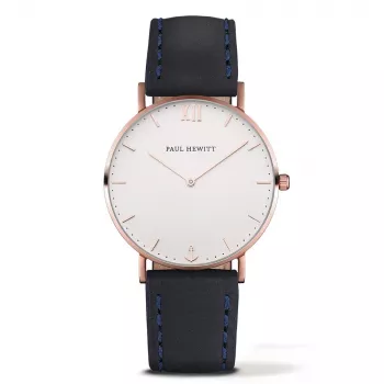 Paul Hewitt Sailor Line Unisex Watch PH-SA-RSTW11S 39mm Rose Gold Grey Leather