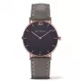 PAUL HEWITT Unisex Sailor Line Quarzuhr 39mm Roségold Edelstahl Mesh Schwarz Zifferblatt PH-SA-RSTB13S