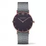 PAUL HEWITT Unisex Sailor Line Quarzuhr 39mm Roségold Edelstahl Mesh Schwarzes Zifferblatt PH-SA-RSTB18S