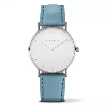 PAUL HEWITT Unisex Watch PH-SA-SSTW23M 39mm Edelstahl Mesh Silber/Weiß