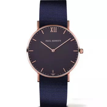 PAUL HEWITT Unisex Uhr PHSARSTBN2030 39mm Edelstahl Milanaise Mesh Schwarz