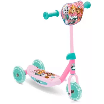 Paw Patrol Skye 3-Rad-Tretroller für Mädchen ab 2-5 Jahren, höhenverstellbar, Neigung zum Lenken, Pink/Lila