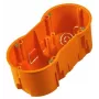 PAWBOL A.0042WPG Tiefe Doppel-Unterputzdose 60 mm mit Schrauben, Orange