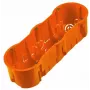 PAWBOL A.0043WPG Tiefe Dreifach-Unterputzdose 60mm mit Schrauben, Weiß