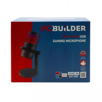 PCBuilder CAST CORE USB-Gaming-Mikrofon - Kondensator, Kardiode, RGB, USB-C