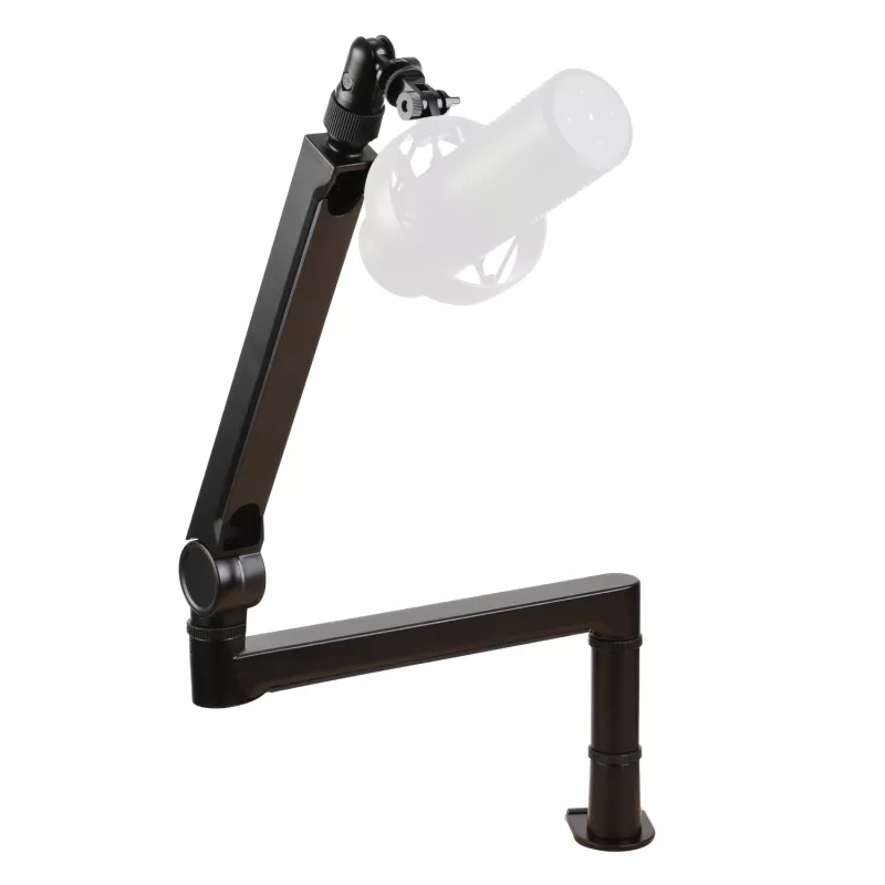 PCBuilder CAST STEADY Mikrofon-Gelenkarm - Tischklemme Scherenarm, Stahl, 1,5 kg Belastung, 750 mm Reichweite, 360° Drehung, versteckte Kabelführung, Schwarz