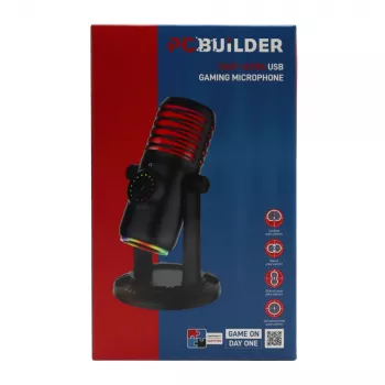 PCBuilder CAST ULTRA USB Gaming-Mikrofon - Kondensator, Niere, RGB, Zero-Latency-Monitoring