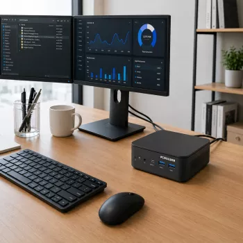 PCBuilder CUBE Intel Core 3-100U 12GB DDR5 512GB Windows 11 Pro Mini-PC