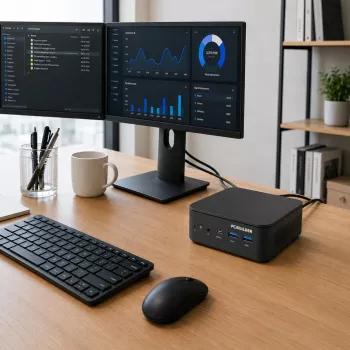 PCBuilder CUBE Intel Core 3-100U 16GB DDR5 512GB Windows 11 Pro Mini-PC