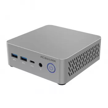 PCBuilder CUBE R5-3500 Barebone Mini-PC - AMD Ryzen 5 3500, B450, DDR4 SO-DIMM, M.2 NVMe, 2,5-Zoll-Schacht, Wi-Fi 5, Gigabit Ethernet, ohne RAM/Storage/OS