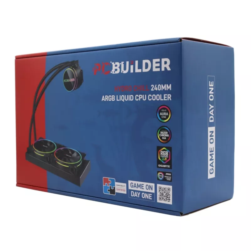 PCBuilder Hydro Chill 240MM AIO Flüssigkeits-CPU-Kühler ARGB