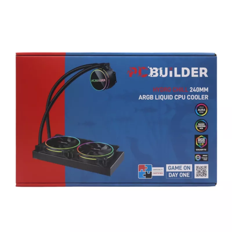PCBuilder Hydro Chill 240MM AIO Flüssigkeits-CPU-Kühler ARGB