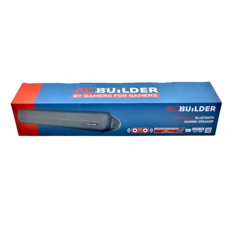 PCBuilder SONIC BOOM Bluetooth Gaming-Lautsprecher | 10W RGB-Soundbar mit geringer Latenz