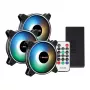 PCBuilder Tempest Chill Lüfter-Kit 3x120mm Dual Glow ARGB-Lüfter + Controller + RF-Fernbedienung