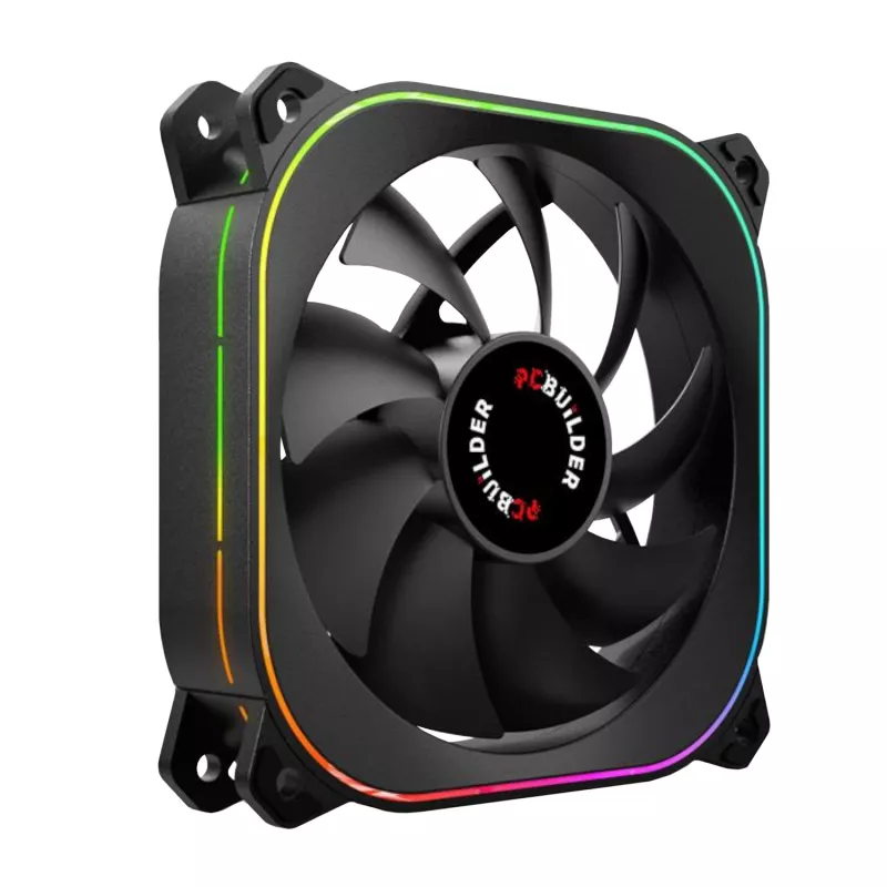 PCBuilder TORNADO CHILL ARGB 120mm Lüfter-Set - 3er-Pack, Adressierbares RGB, PWM, Hydrauliklager, 65 CFM, 6-Port-Hub