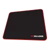 PCBuilder TRACK Kleines Mauspad – Stoffoberfläche, Anti-Fray genähte Kanten, rutschfeste Gummibasis, 3 mm dick, Schwarz
