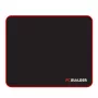 PCBuilder TRACK Kleines Mauspad – Stoffoberfläche, Anti-Fray genähte Kanten, rutschfeste Gummibasis, 3 mm dick, Schwarz