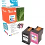 Peach PI300-802 2er-Pack Kompatible Tintenpatronen für HP 304 (Schwarz & Drei-Farben)