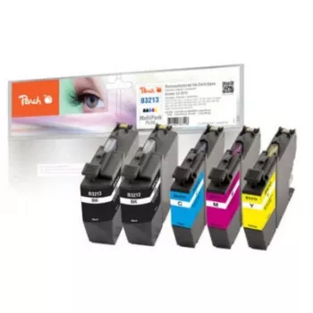 Peach PI500-267 Multipack Kompatible Tintenpatronen für Brother LC-3213 (5er-Pack, Schwarz & Farbe, 850/1375 Seiten)