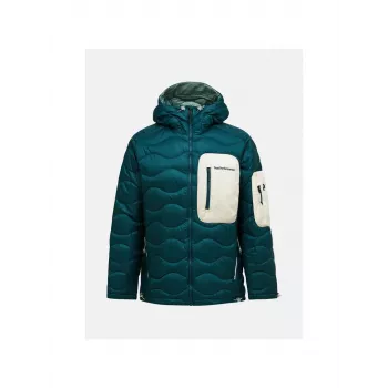 PEAK PERFORMANCE Herren Helium Utility Daunenjacke mit Kapuze Grün XL