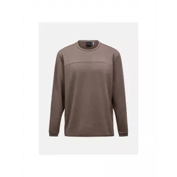 Peak Performance Herren M Trail Polartec Power Grid Crew Mid-Layer Fleece - Braun - XL