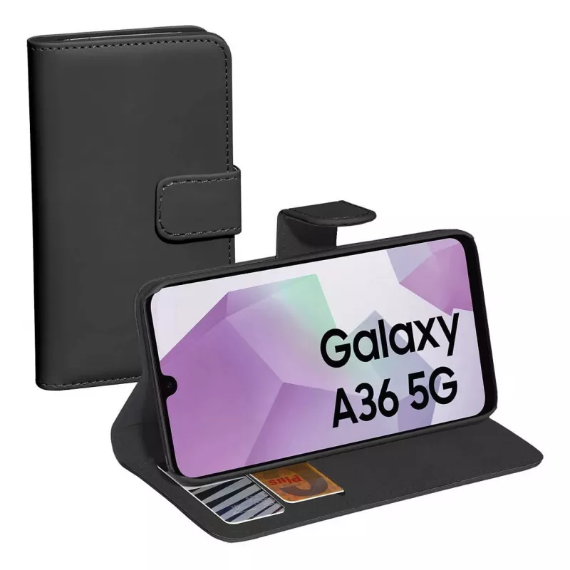 PEDEA Book Cover Classic für Samsung Galaxy A36/A56 5G - Schwarz