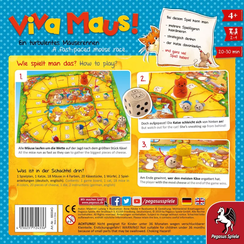Pegasus Spiele Viva Maus! Kartenspiel
