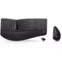 PEIYING Kabelloses Tastatur- und Maus-Set Perixx PERIDUO-605 Ergonomisch Schwarz