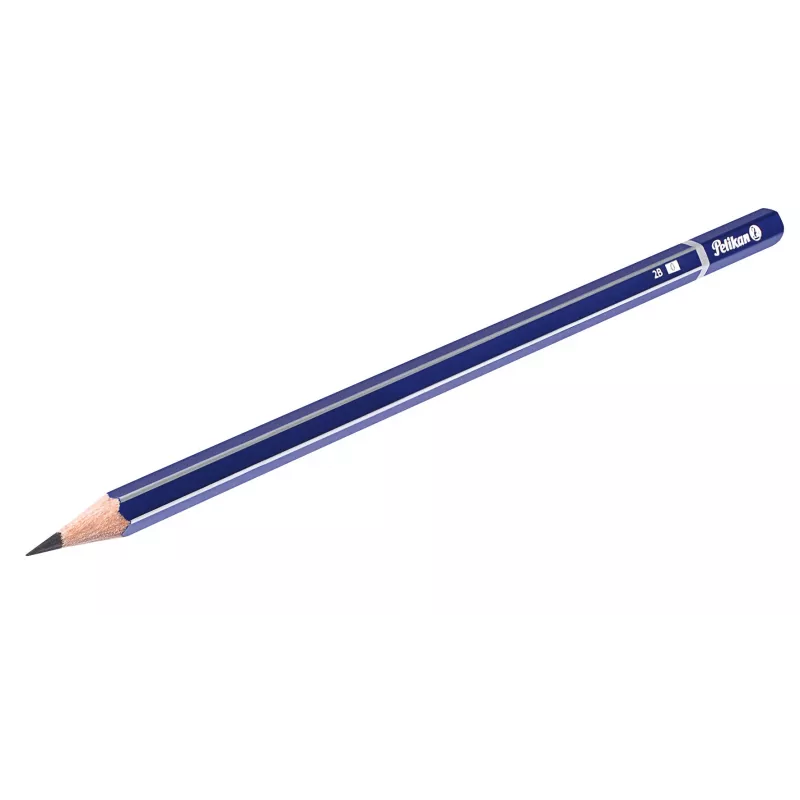 Pelikan 978783 2B Sechskant-Graphitstift, blau, FSC-zertifiziertes Holz, Deutschland, Blisterverpackung