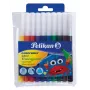Pelikan 985663 Fine Filzstift-Set, 10 verschiedene Farben, waschbare Tinte, belüftete Sicherheitskappen, feine 1,0 mm Spitze